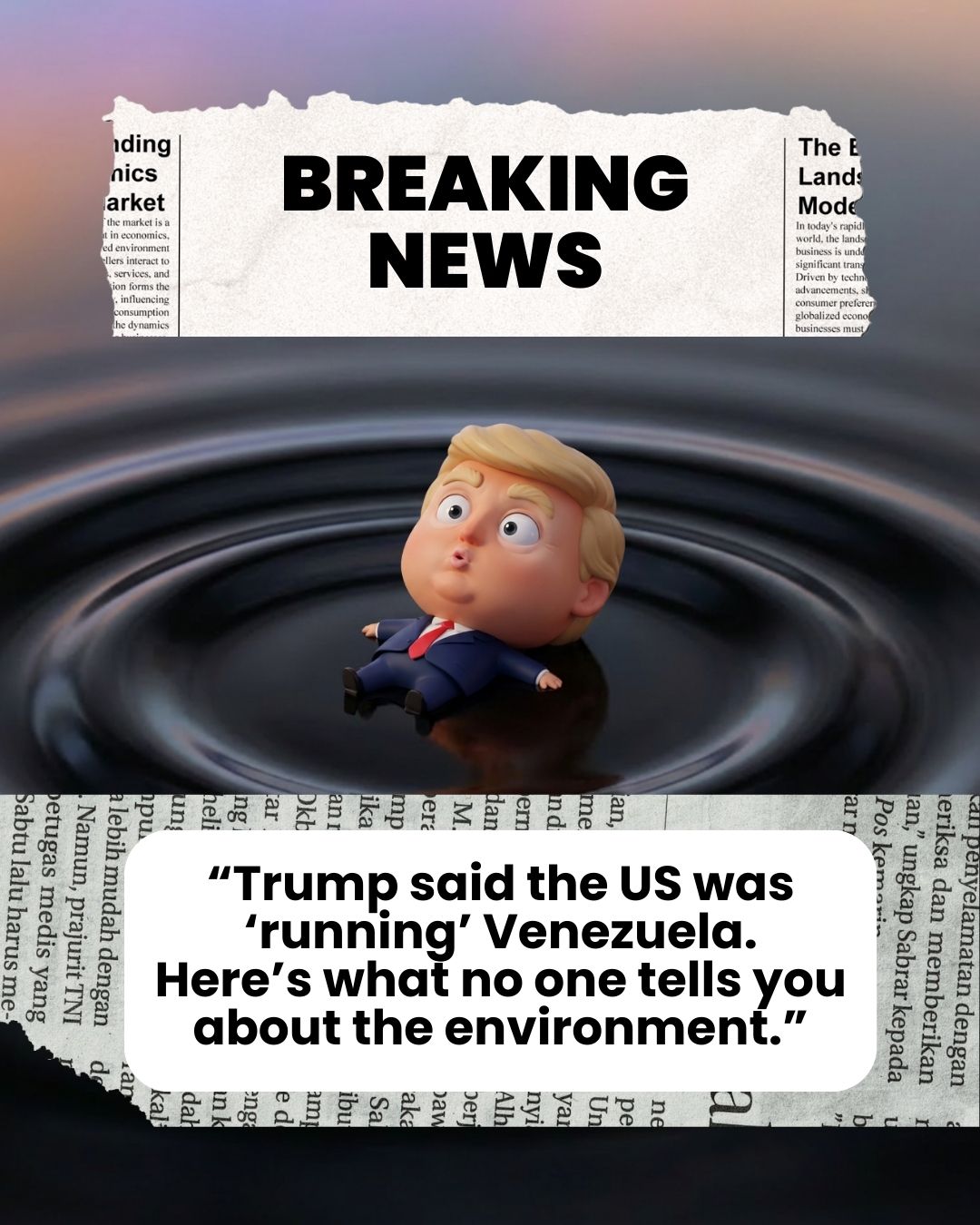Trump said the US was ‘running’ Venezuela.  Here’s what no one tells you about the environment.